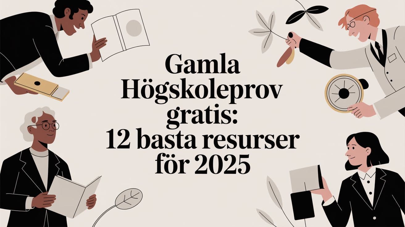 Gamla högskoleprov gratis: 12 bästa resurser för 2025